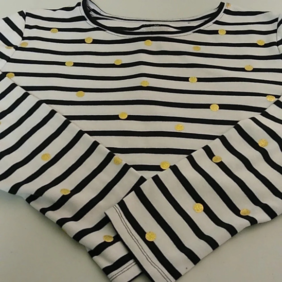 LANE BRYANT STRIPE, POLKA DOT LONG SLEEVE, ROUND NECK, TEE SHIRT TUNIC - Picture 9 of 9